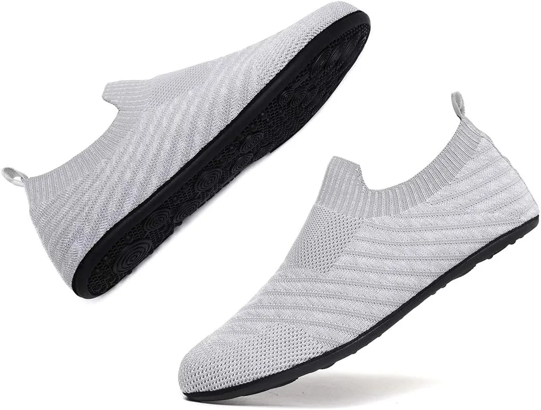 Adult Lightweight Slip-on Grip Indoor House Slippers Non-slip Barefoot House Home Shoes for Women Men