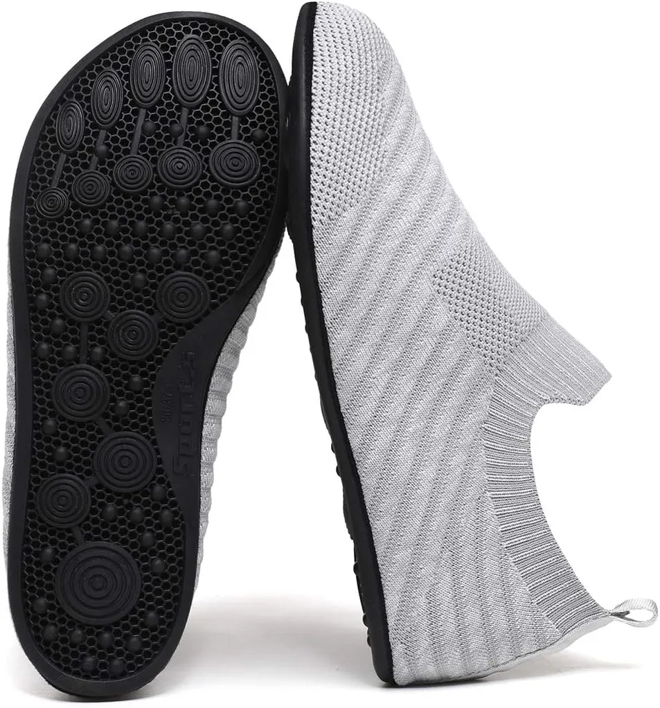 Adult Lightweight Slip-on Grip Indoor House Slippers Non-slip Barefoot House Home Shoes for Women Men