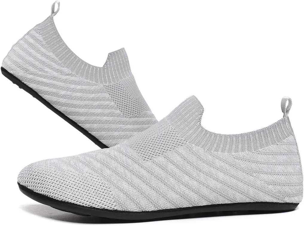 Adult Lightweight Slip-on Grip Indoor House Slippers Non-slip Barefoot House Home Shoes for Women Men