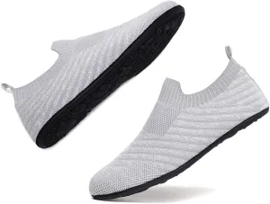 Adult Lightweight Slip-on Grip Indoor House Slippers Non-slip Barefoot House Home Shoes for Women Men