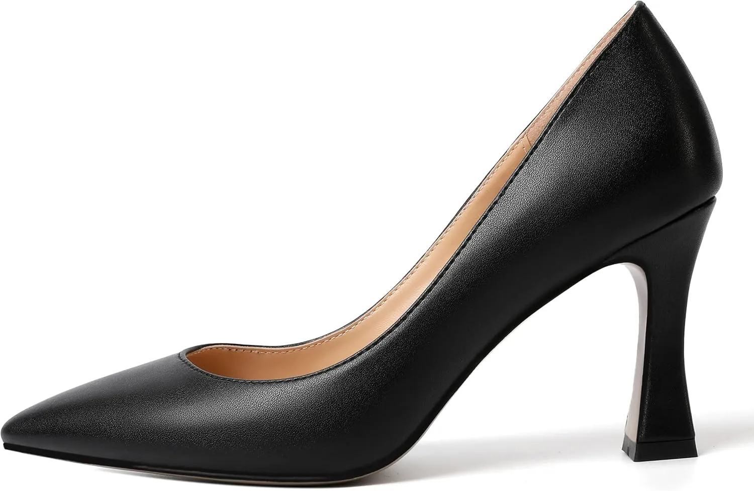AMBELIGHT Womens Slip On Dress Pointed Toe Suede Wedding Stiletto High Heel Pumps Shoes 3.3 Inch