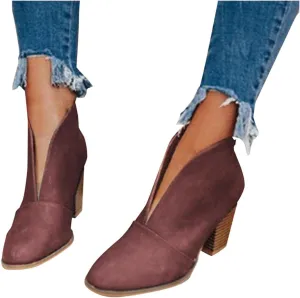 Ankle Booties for Women Low Heel,Rhinestone Ankle Booties Comfy Short Boots Chunky Block Western Shoes