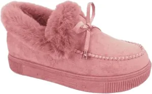 Ankle Boots For Women Comfy Casual Slip-on Warm Loafers Shoes Fur-Lined Comfortable Lightweight Winter Snow Boots