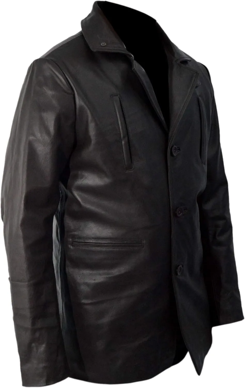 Audicious Leather To Pay Tribute M Payne Brown Mid Thigh Jacket