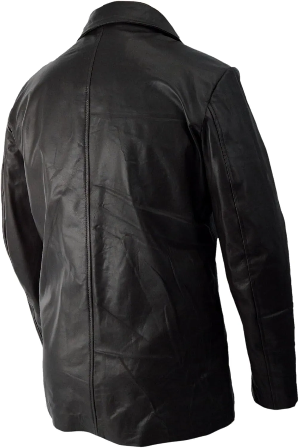 Audicious Leather To Pay Tribute M Payne Brown Mid Thigh Jacket