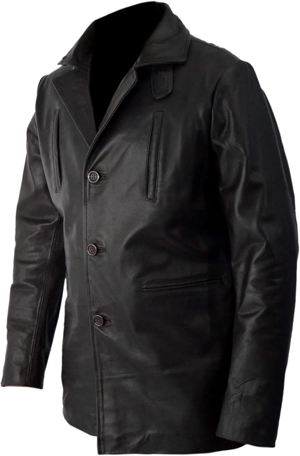 Audicious Leather To Pay Tribute M Payne Brown Mid Thigh Jacket