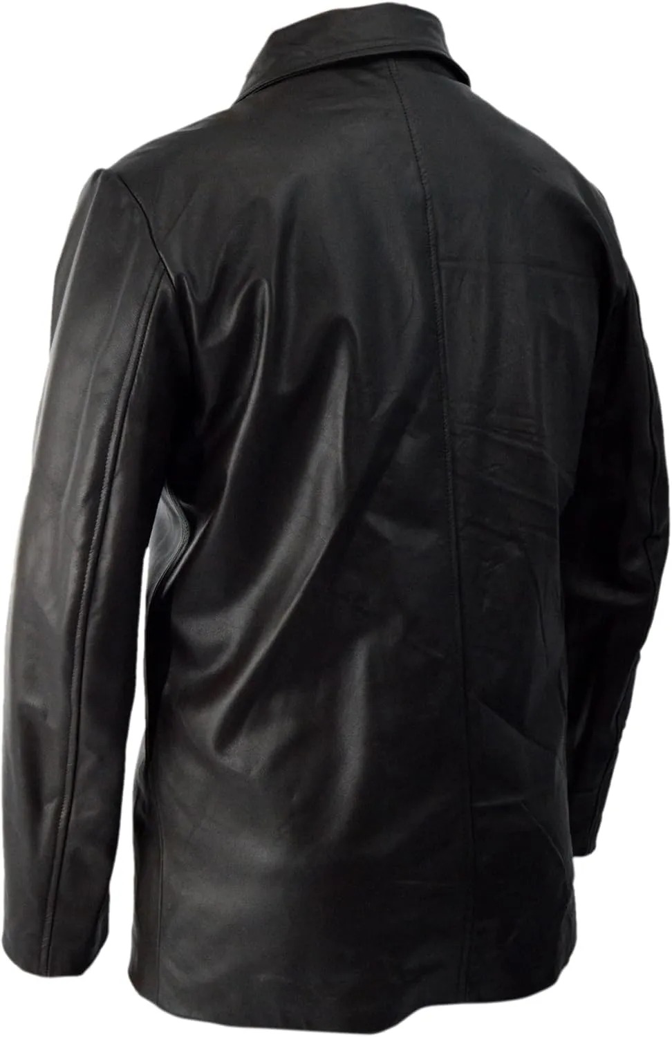 Audicious Leather To Pay Tribute M Payne Brown Mid Thigh Jacket