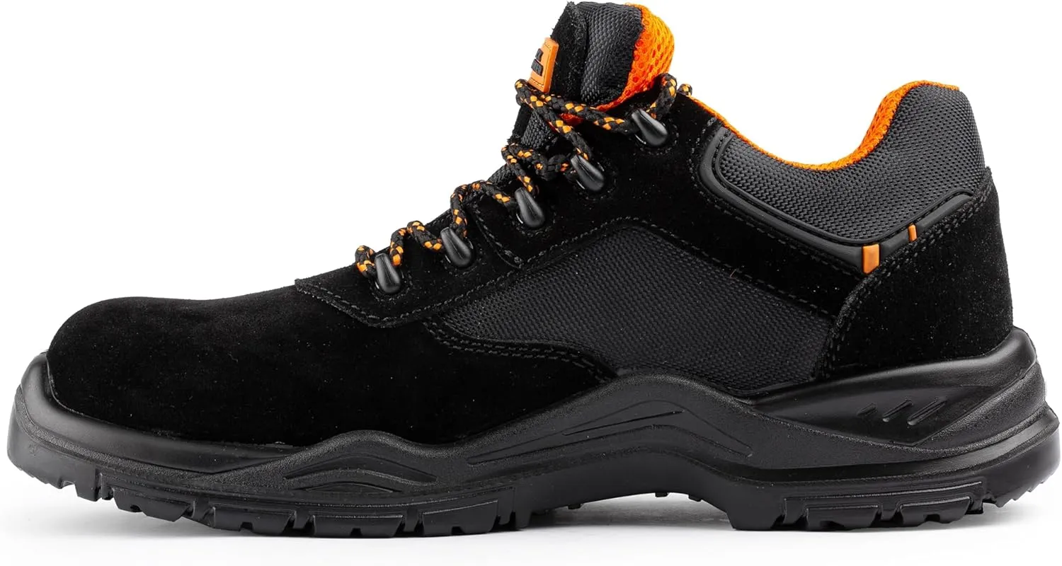 Black Hammer Composite Toe Cap Men Work Safety Sneakers Lightweight Industrial Construction Extra Grip Anti Slip Shoe 1557