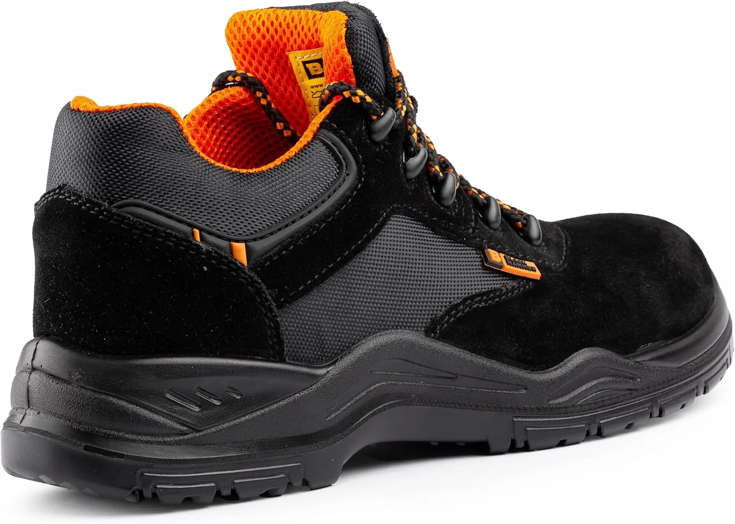 Black Hammer Composite Toe Cap Men Work Safety Sneakers Lightweight Industrial Construction Extra Grip Anti Slip Shoe 1557