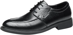 Black Leather Dress Shoes Modern Breathable Business Casual Comfort Formal Shoes New Business Shoes Formal Work Shoes Men's Leather Dress Shoes