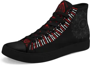 Boho High Top Canvas Shoes for Women Men Lightweight Comfortable Artistic Yoga Style Gift Lace-Up Casual Wear Sneakers