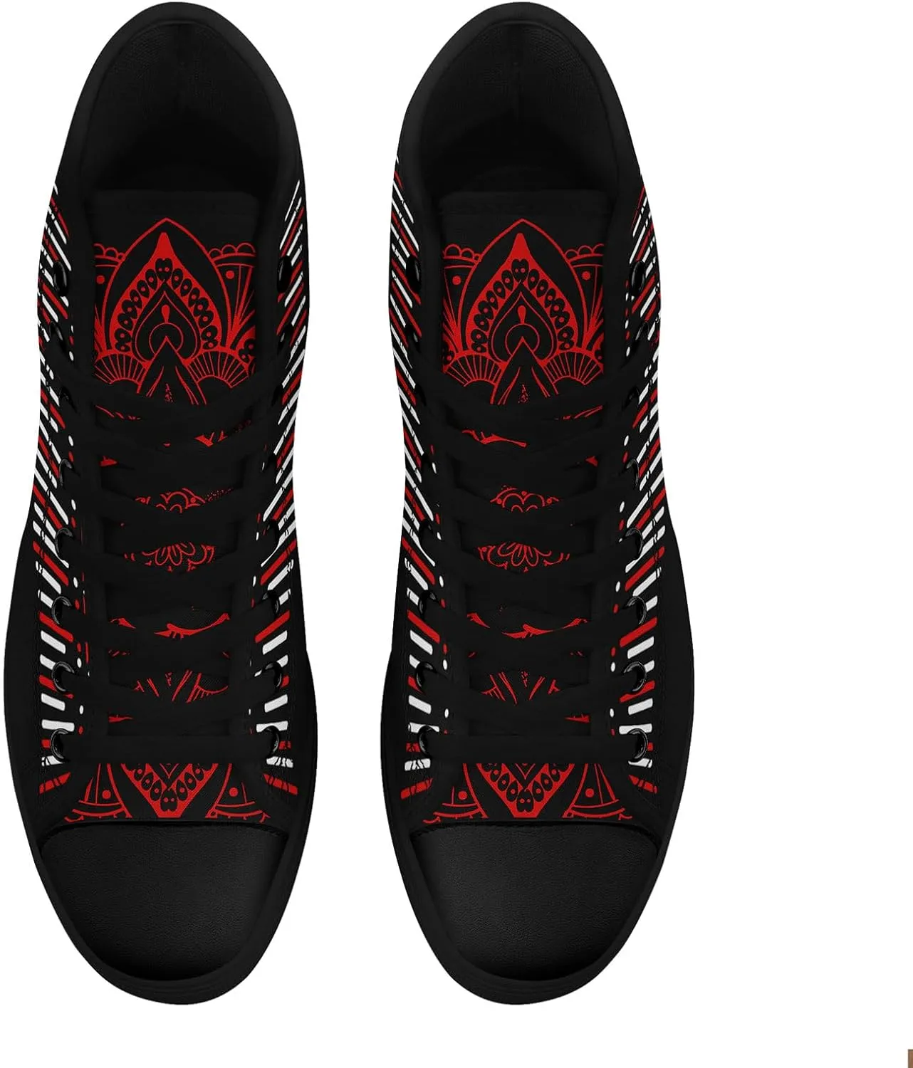 Boho High Top Canvas Shoes for Women Men Lightweight Comfortable Artistic Yoga Style Gift Lace-Up Casual Wear Sneakers