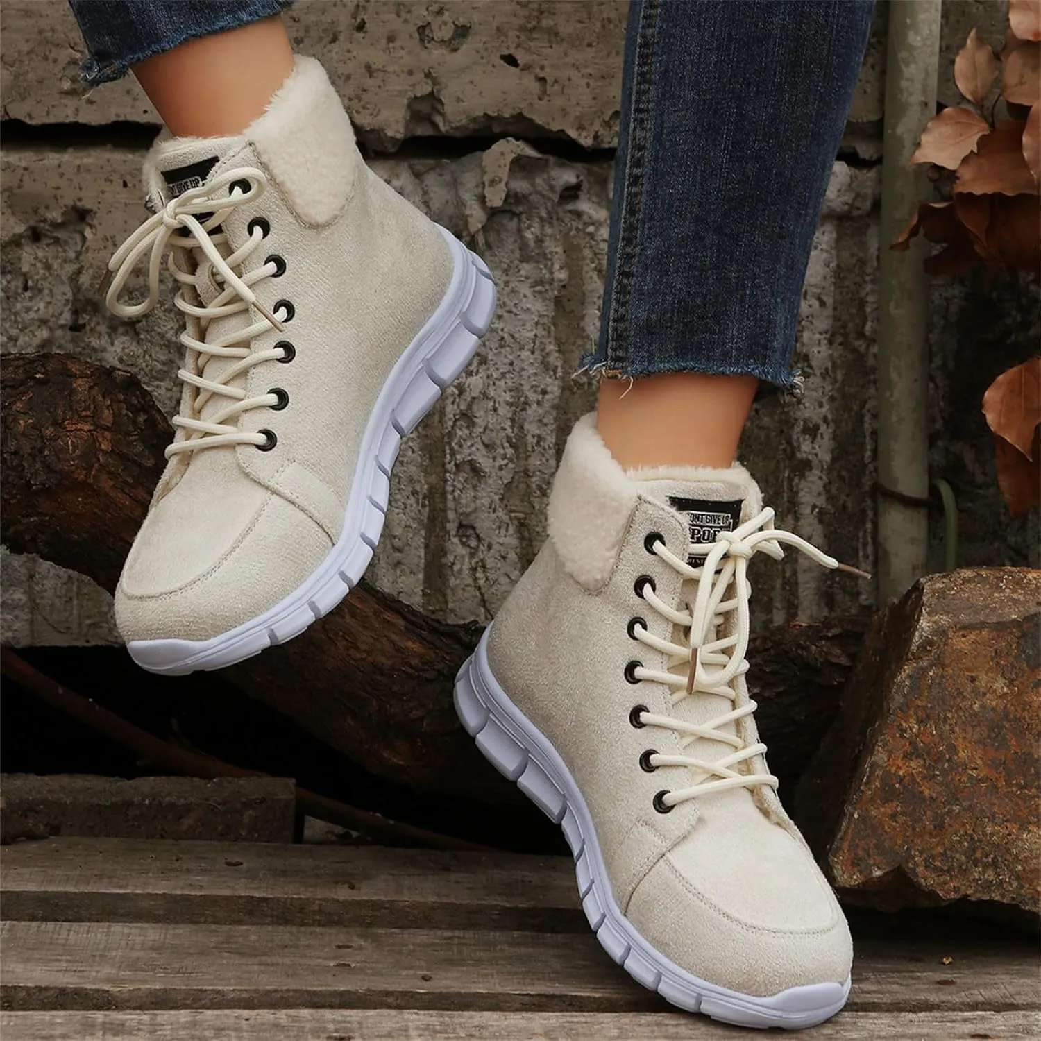Boots For Women 2024 Ankle Booties Snow Boots Winter Warm Slip On Outdoor Fur Lined Comfortable Fashion Loafers Shoes