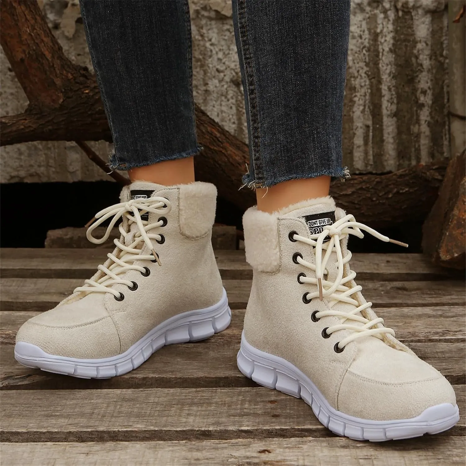 Boots For Women 2024 Ankle Booties Snow Boots Winter Warm Slip On Outdoor Fur Lined Comfortable Fashion Loafers Shoes