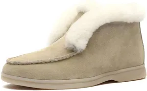 Boots For Women Ankle Booties Winter Snow Boots Warm Fur Lined Anti-Slip Outdoor Slip On Comfortable Loafers Shoes