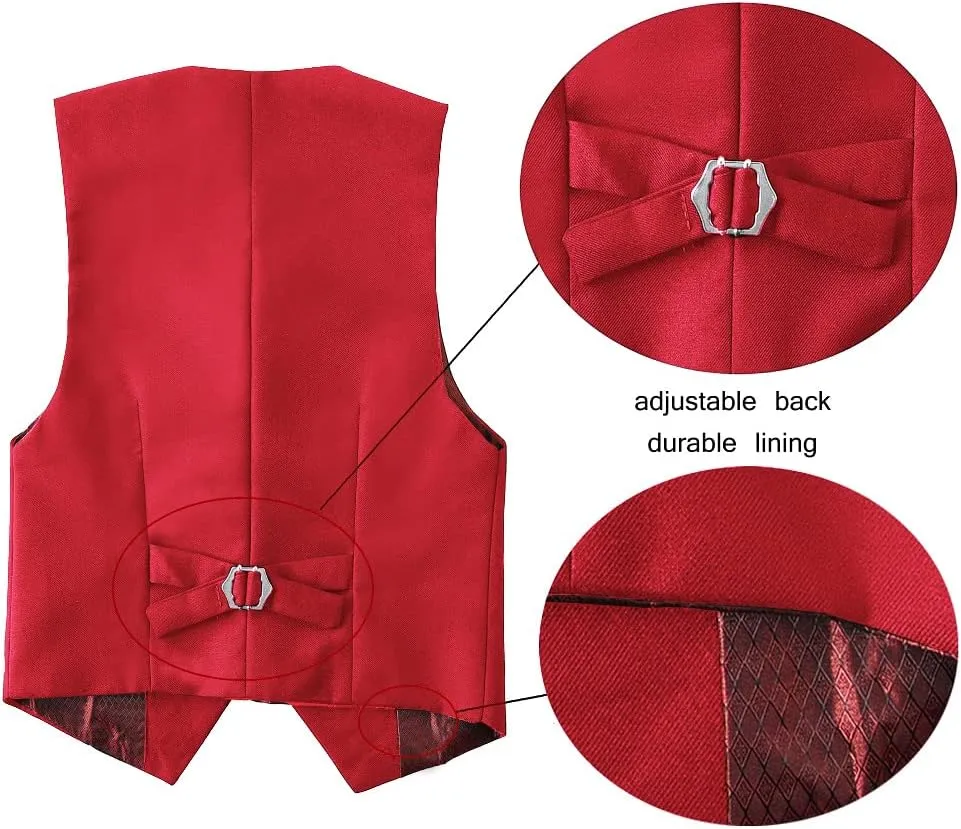 Boys Formal 5 Piece Suit Vest Pants Set