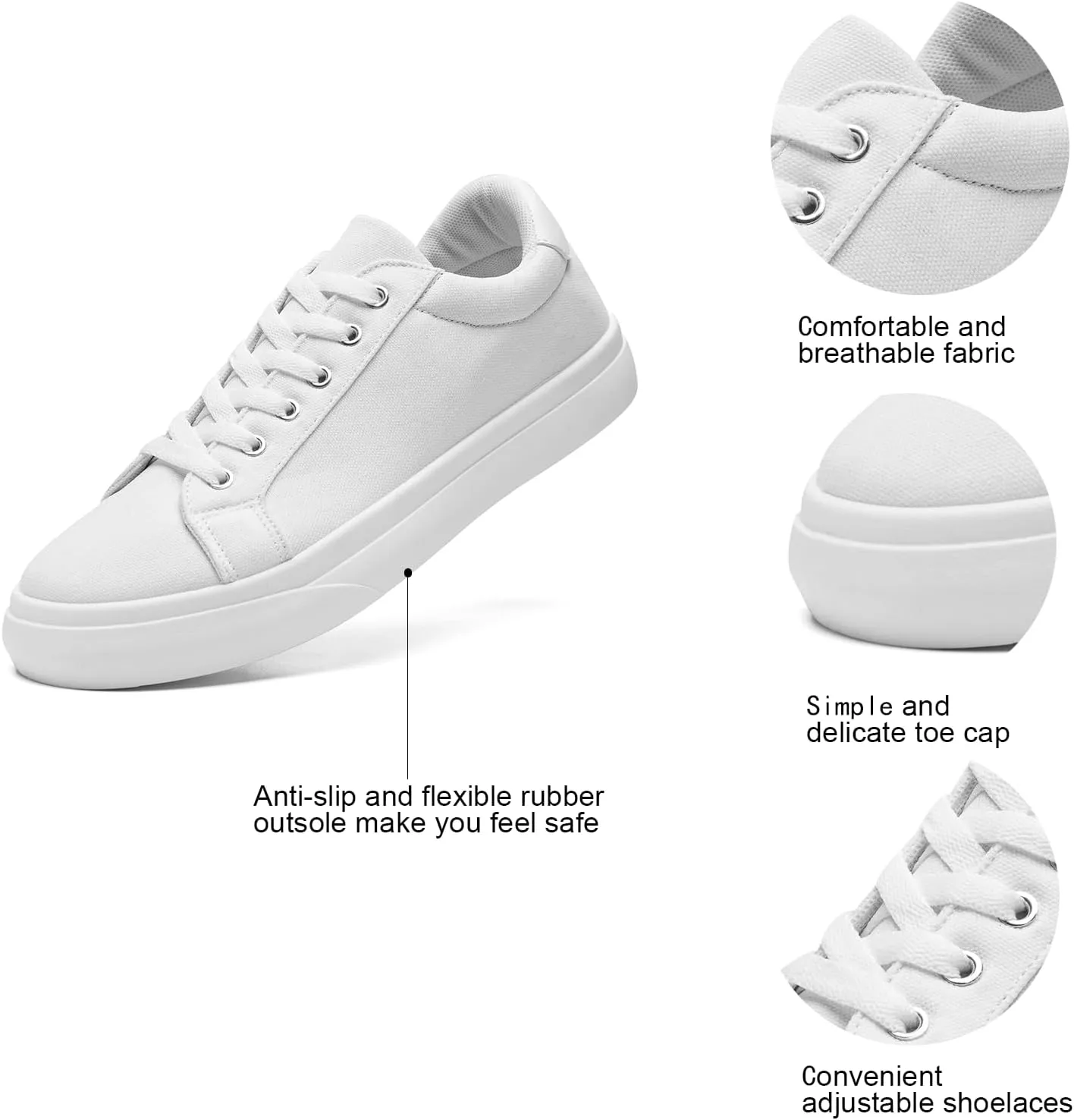 Canvas Shoes for Women and Men Low Top Lace Up Shoes Comfortable Tennis Shoes, Women's Fashion Sneakers Classic Casual Shoes