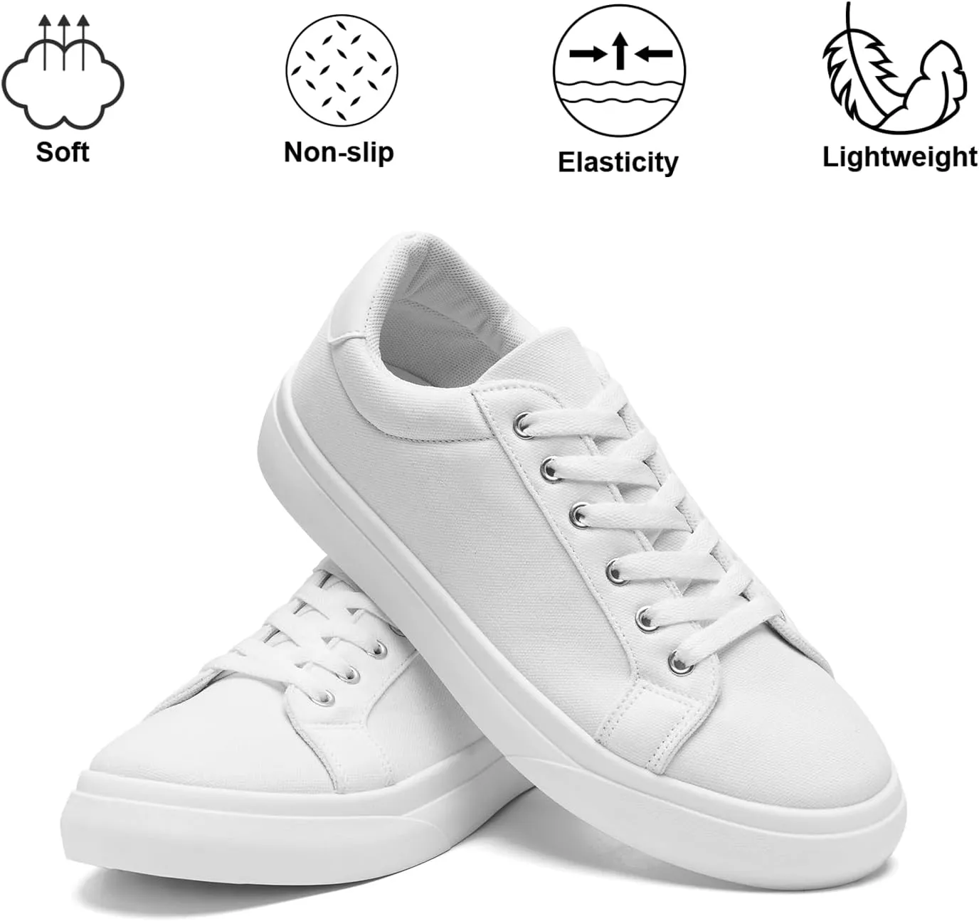 Canvas Shoes for Women and Men Low Top Lace Up Shoes Comfortable Tennis Shoes, Women's Fashion Sneakers Classic Casual Shoes