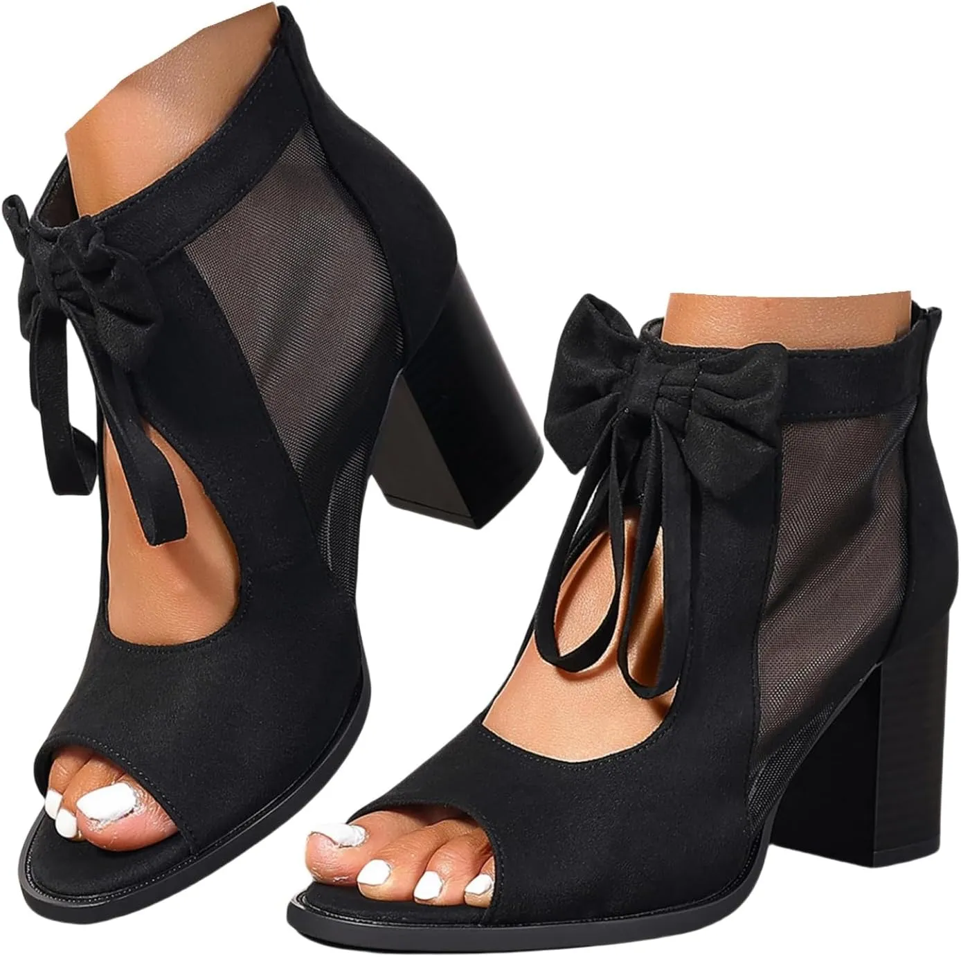 Chunky Heels For Women Wedding Block Heels Open Toe Ankle Strap Heeled Sandals Comfortable Party Dress Pumps Shoes