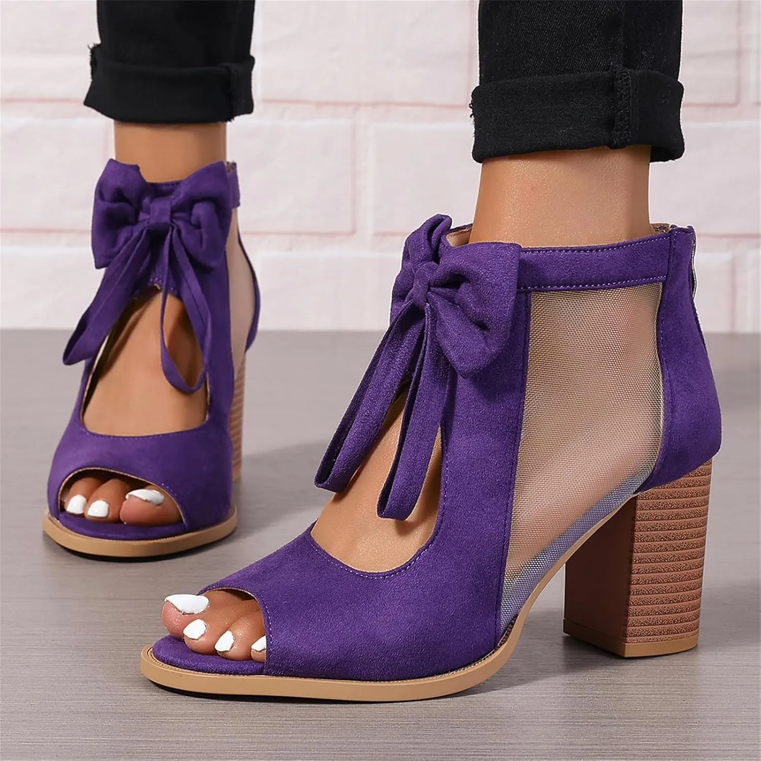 Chunky Heels For Women Wedding Low Block Heels Ankle Strap Dress Pump Shoes Open Toe Comfortable Party Heeled Sandals