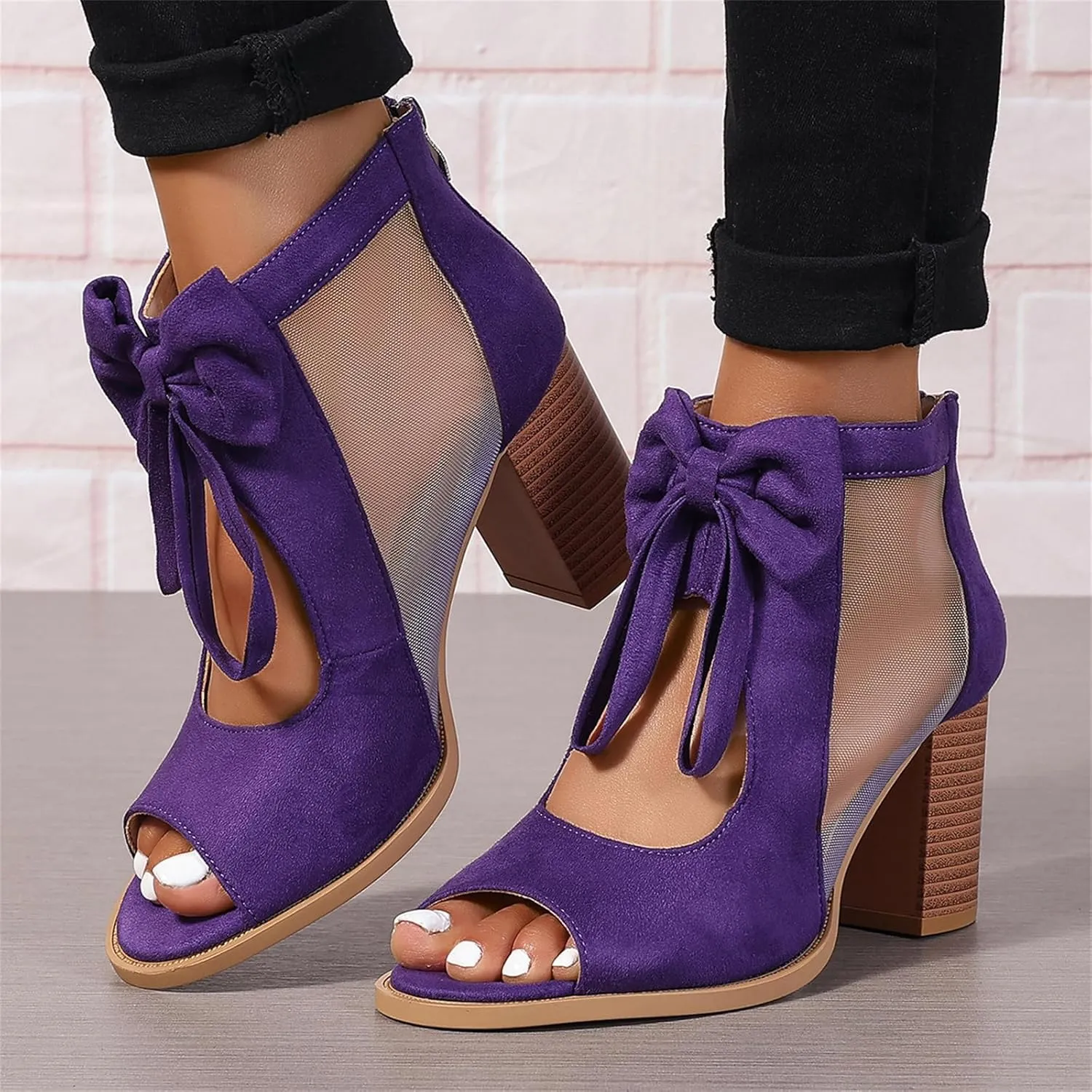 Chunky Heels For Women Wedding Low Block Heels Ankle Strap Dress Pump Shoes Open Toe Comfortable Party Heeled Sandals