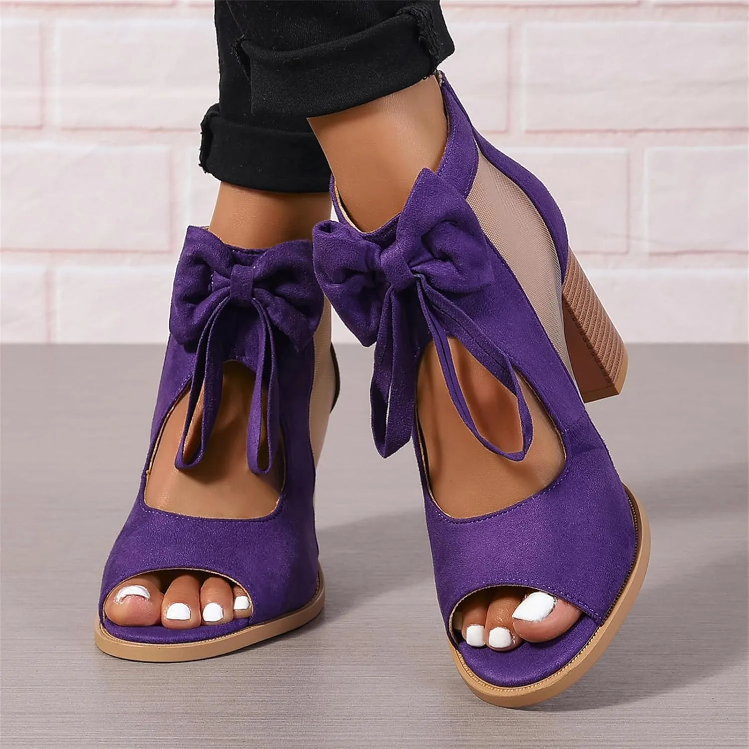 Chunky Heels For Women Wedding Low Block Heels Ankle Strap Dress Pump Shoes Open Toe Comfortable Party Heeled Sandals