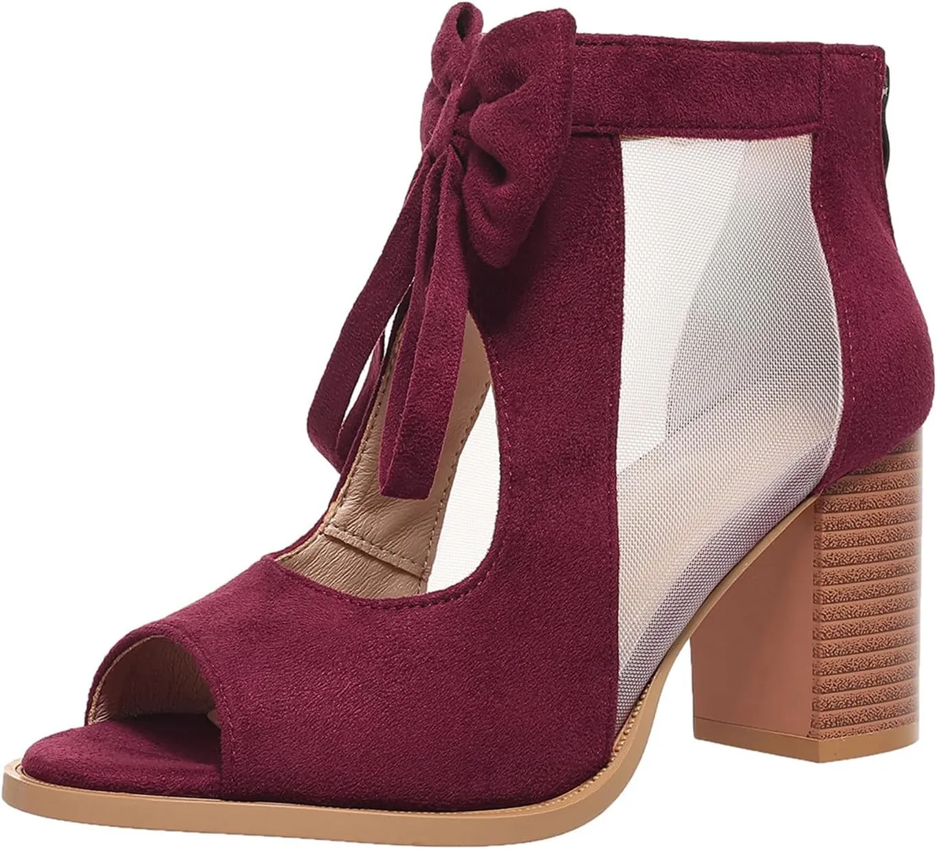 Chunky Heels For Women Wedding Open Toe Heeled Sandals Slip On Block Mid Heels Comfortable Party Dress Pumps Shoes
