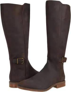 Clarks womens Camzin Branch Fashion Boot, Dark Brown Leather, 5.5