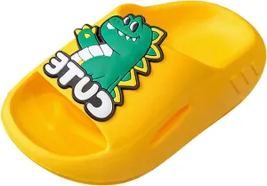 Classic Open Toe Flat Sandals Boys And Girls Slippers Comfortable Soft Sole Thick Bottom Non Slip Home Cute Cartoon Slippers