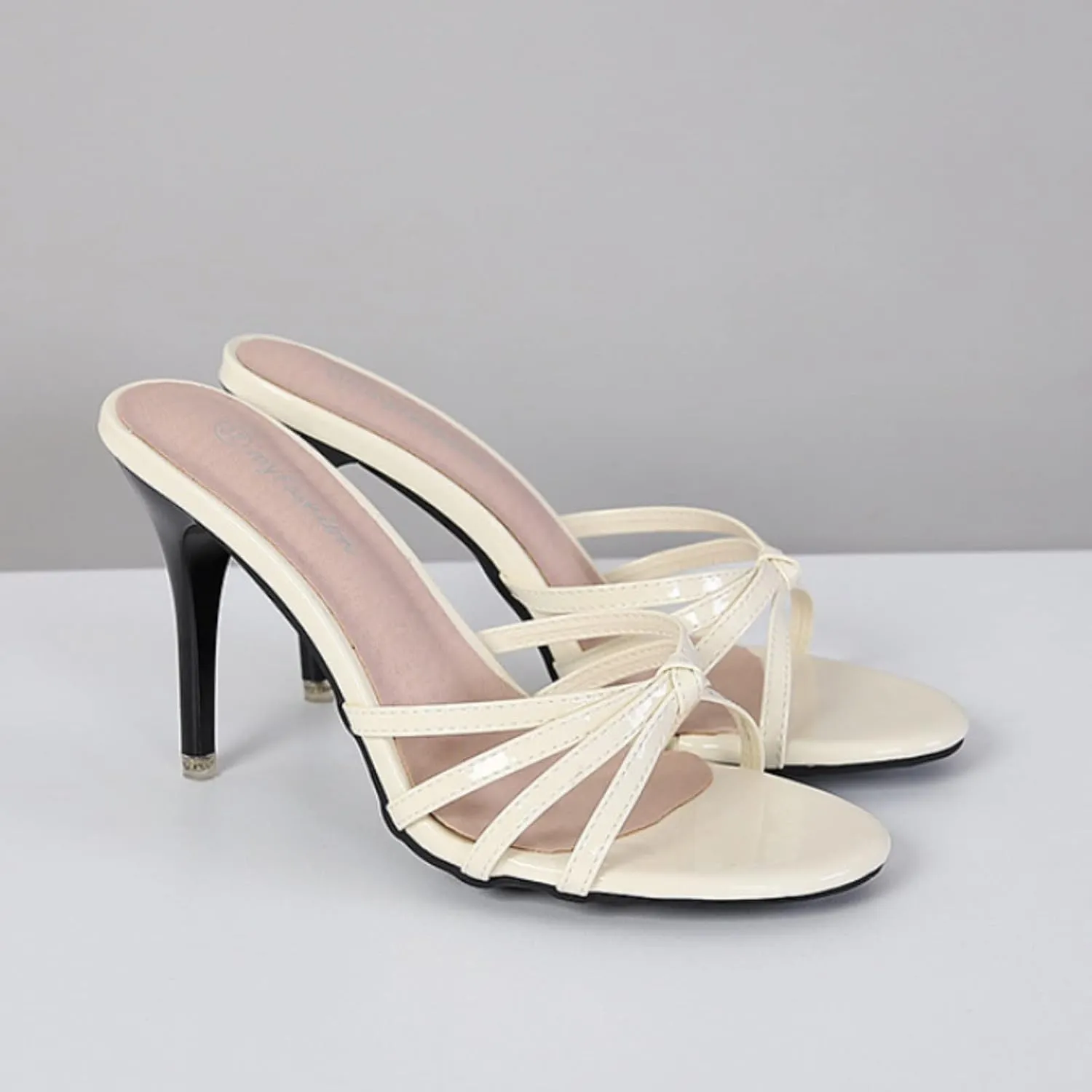 Clear Heels for Women Platform Heeled Stiletto Sandals Round Open Toe Slip on Heels Sexy Party High Heels Slippers