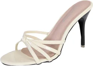 Clear Heels for Women Platform Heeled Stiletto Sandals Round Open Toe Slip on Heels Sexy Party High Heels Slippers