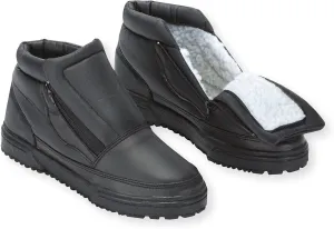 Collections Etc Snow Boots with Ice Grippers - Wide Width