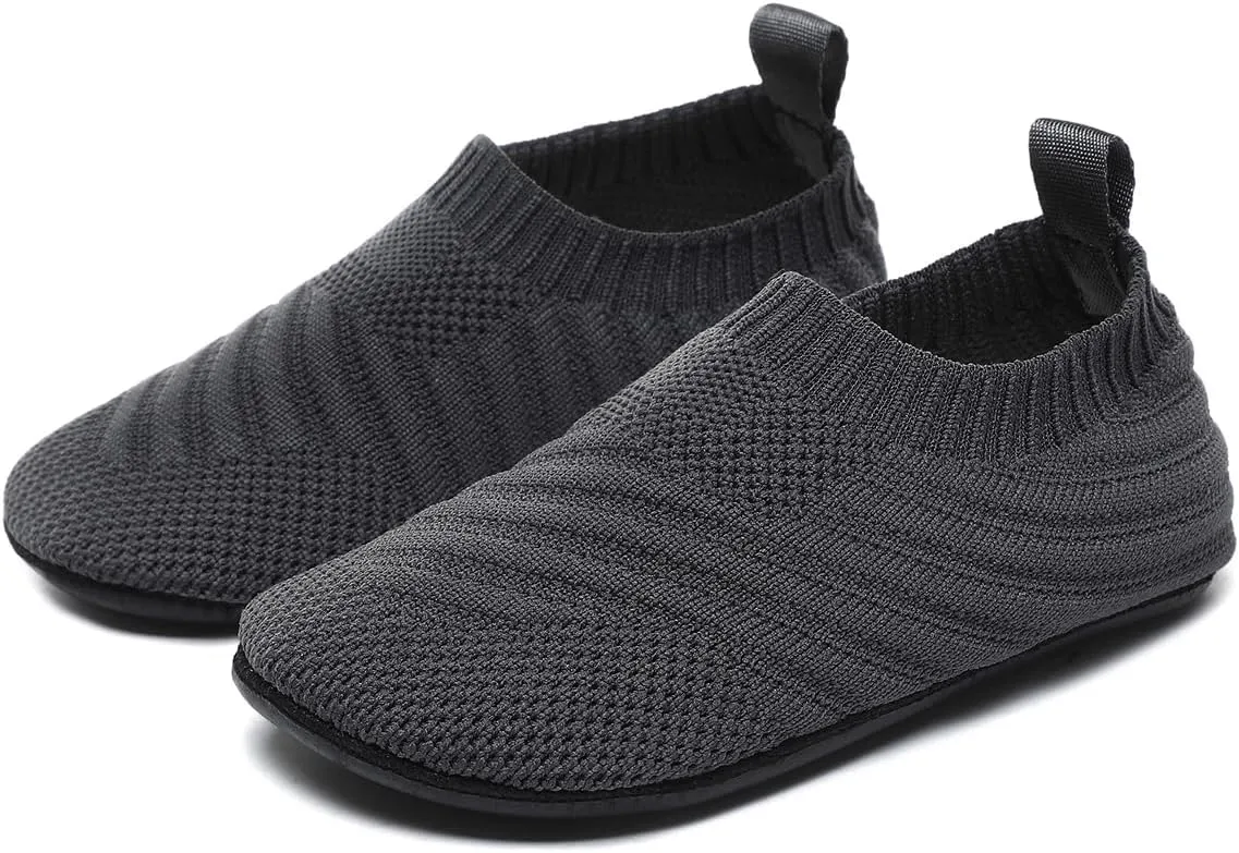 Comfort Toddler Slippers Shoes Lightweight Slip-on Grip Indoor Little Kids House Slippers Non-Slip Home Barefoot Shoes
