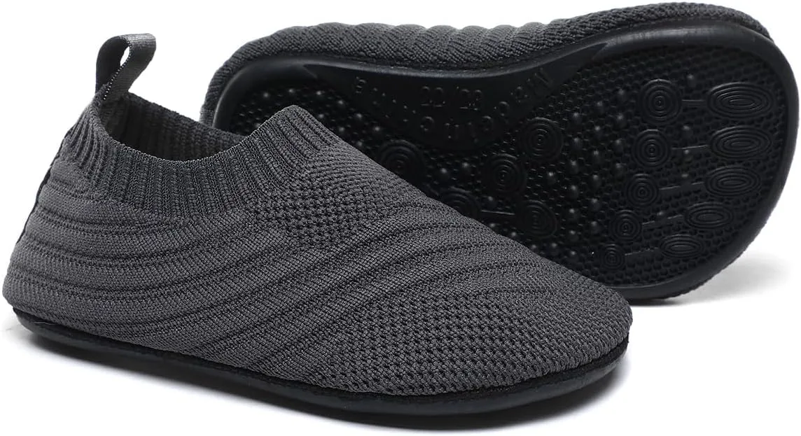 Comfort Toddler Slippers Shoes Lightweight Slip-on Grip Indoor Little Kids House Slippers Non-Slip Home Barefoot Shoes