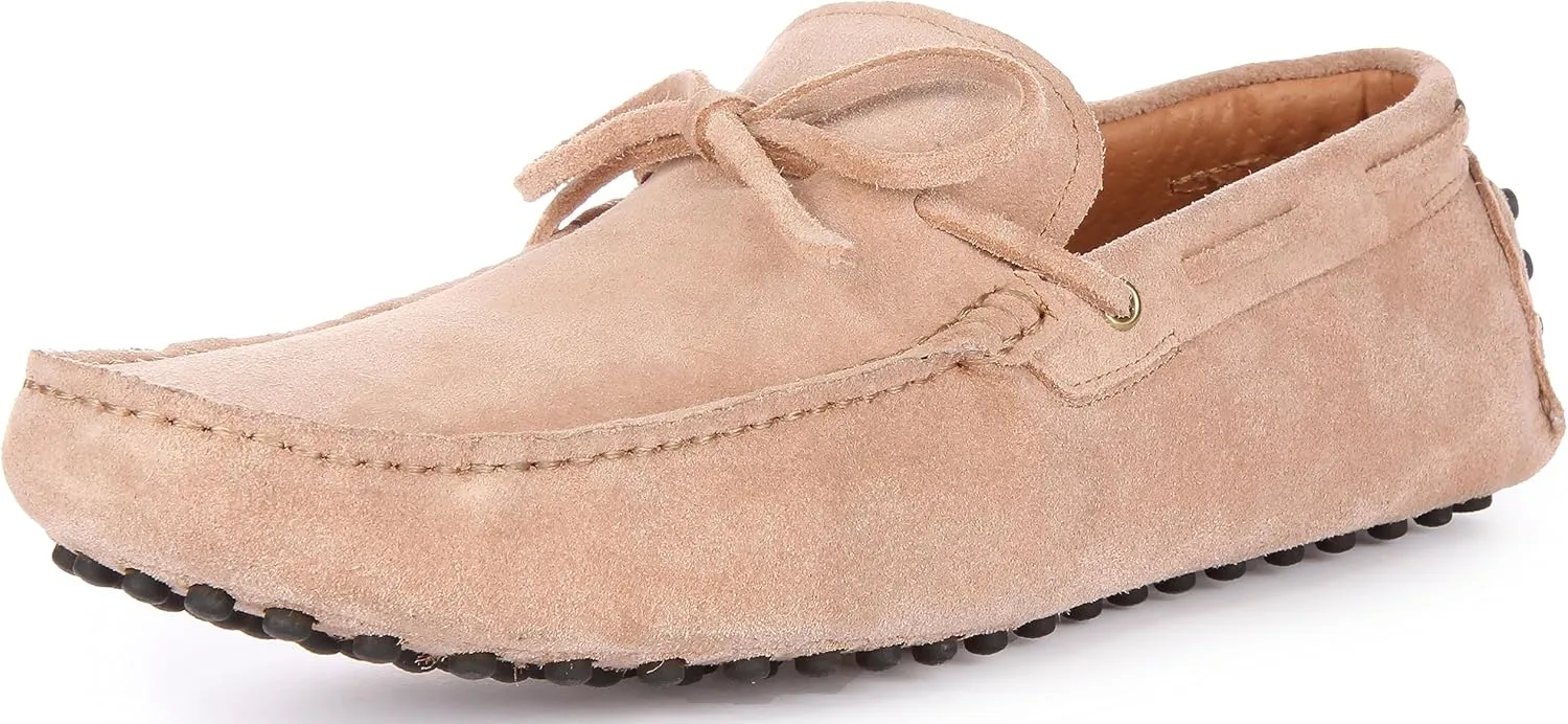 Cruz Men's Suede Leather Slip On Driving Shoes, Timeless Comfort and Grip