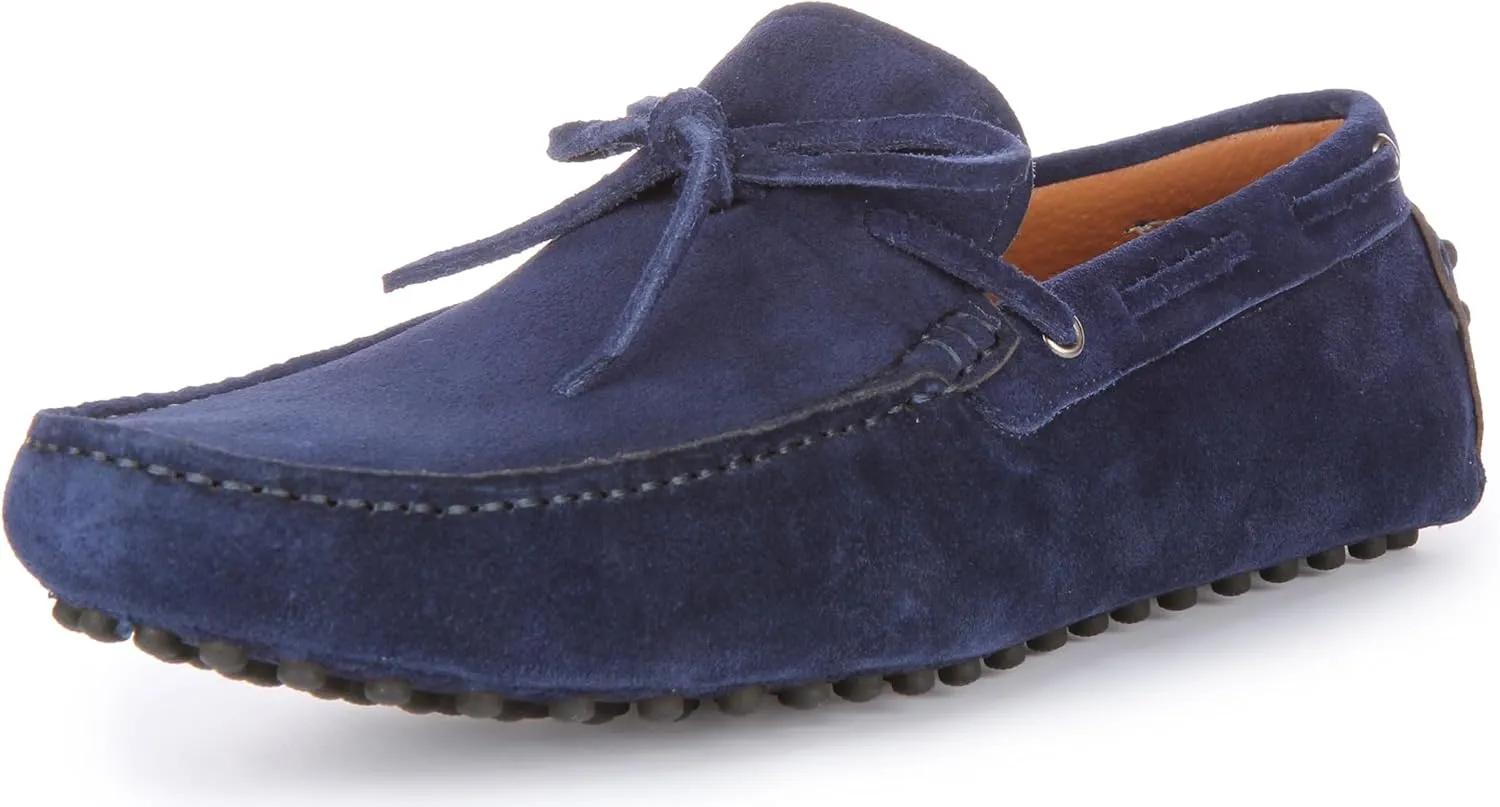Cruz Men's Suede Leather Slip On Driving Shoes, Timeless Comfort and Grip