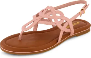 CUSHIONAIRE Women's Judit flat sandal  Comfort Foam, Wide Widths Available