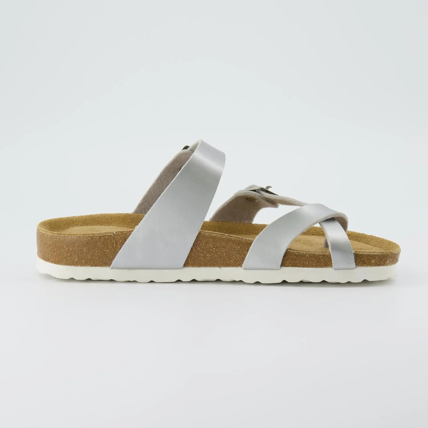 CUSHIONAIRE Women's Luna Cork Footbed Sandal With  Comfort