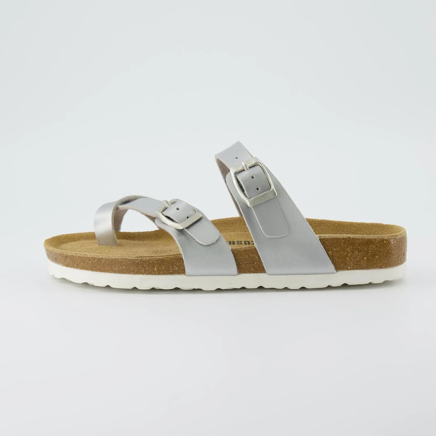 CUSHIONAIRE Women's Luna Cork Footbed Sandal With  Comfort