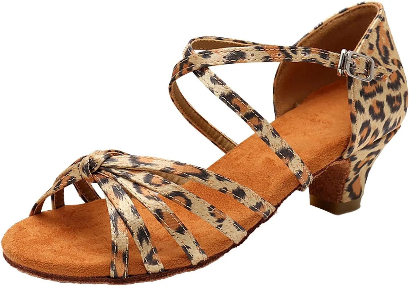 Dancing Shoes for Woman Chunky Heel Dress Shoes Latin Dance Shoe Nude Heel Sandals