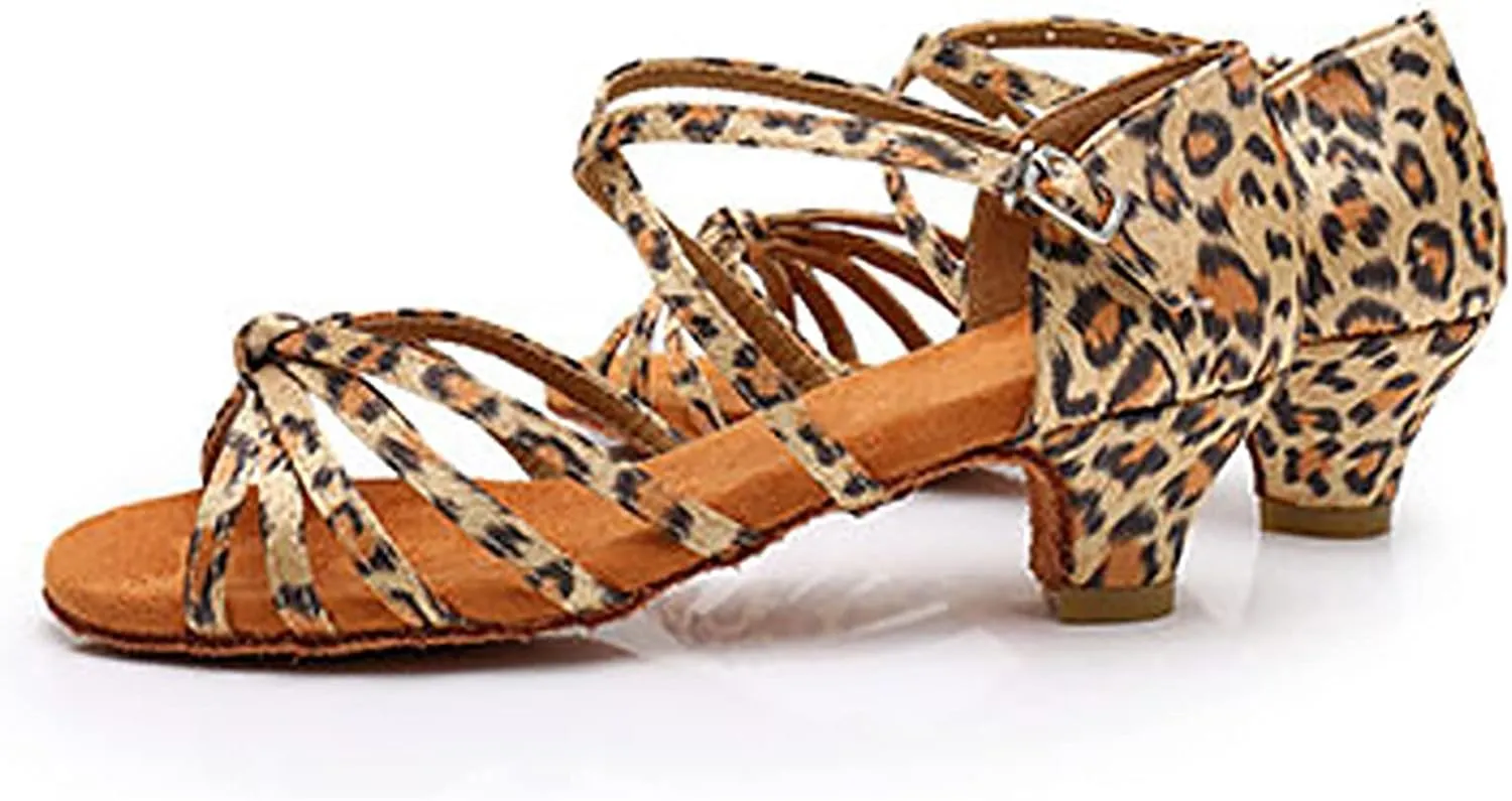 Dancing Shoes for Woman Chunky Heel Dress Shoes Latin Dance Shoe Nude Heel Sandals