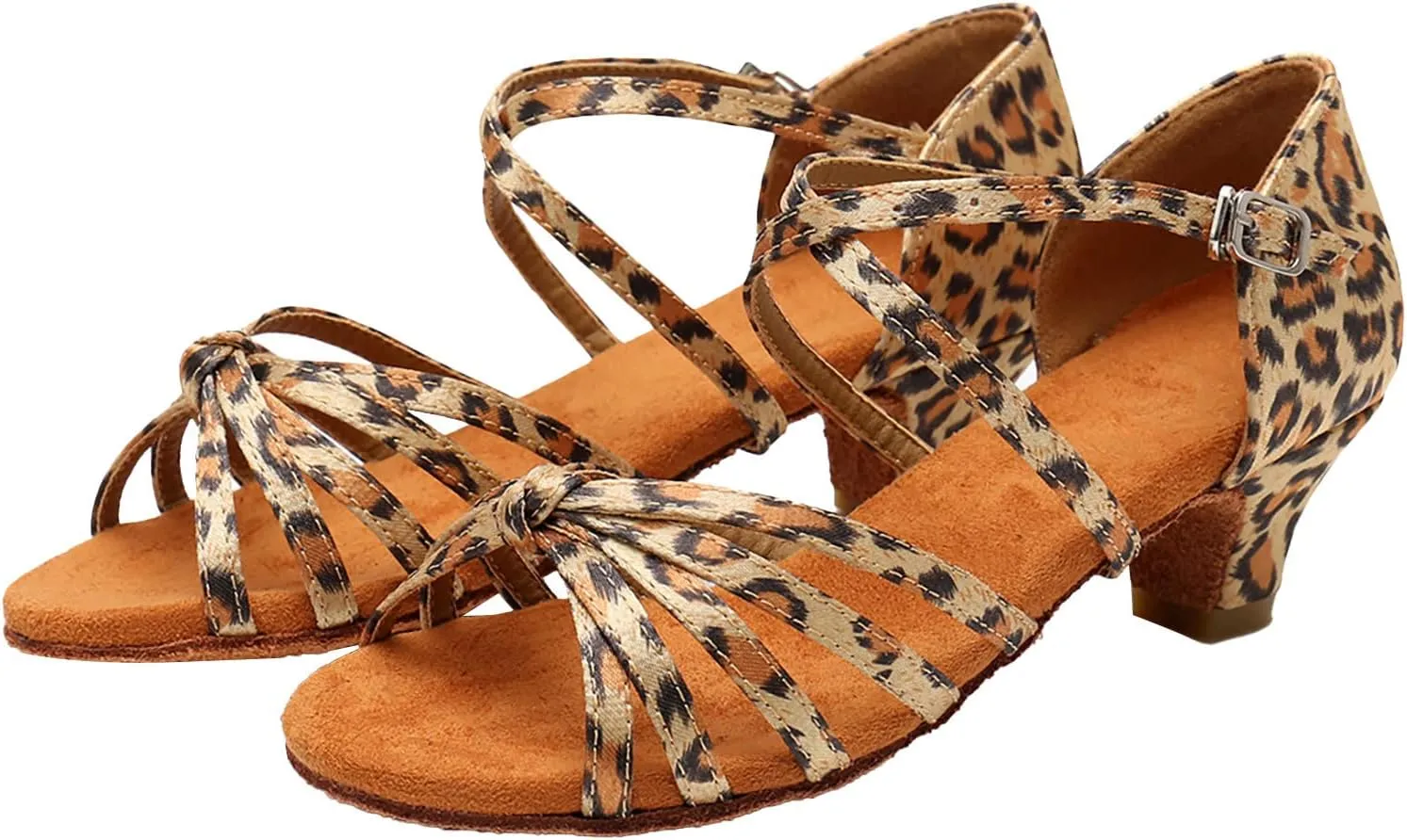 Dancing Shoes for Woman Chunky Heel Dress Shoes Latin Dance Shoe Nude Heel Sandals