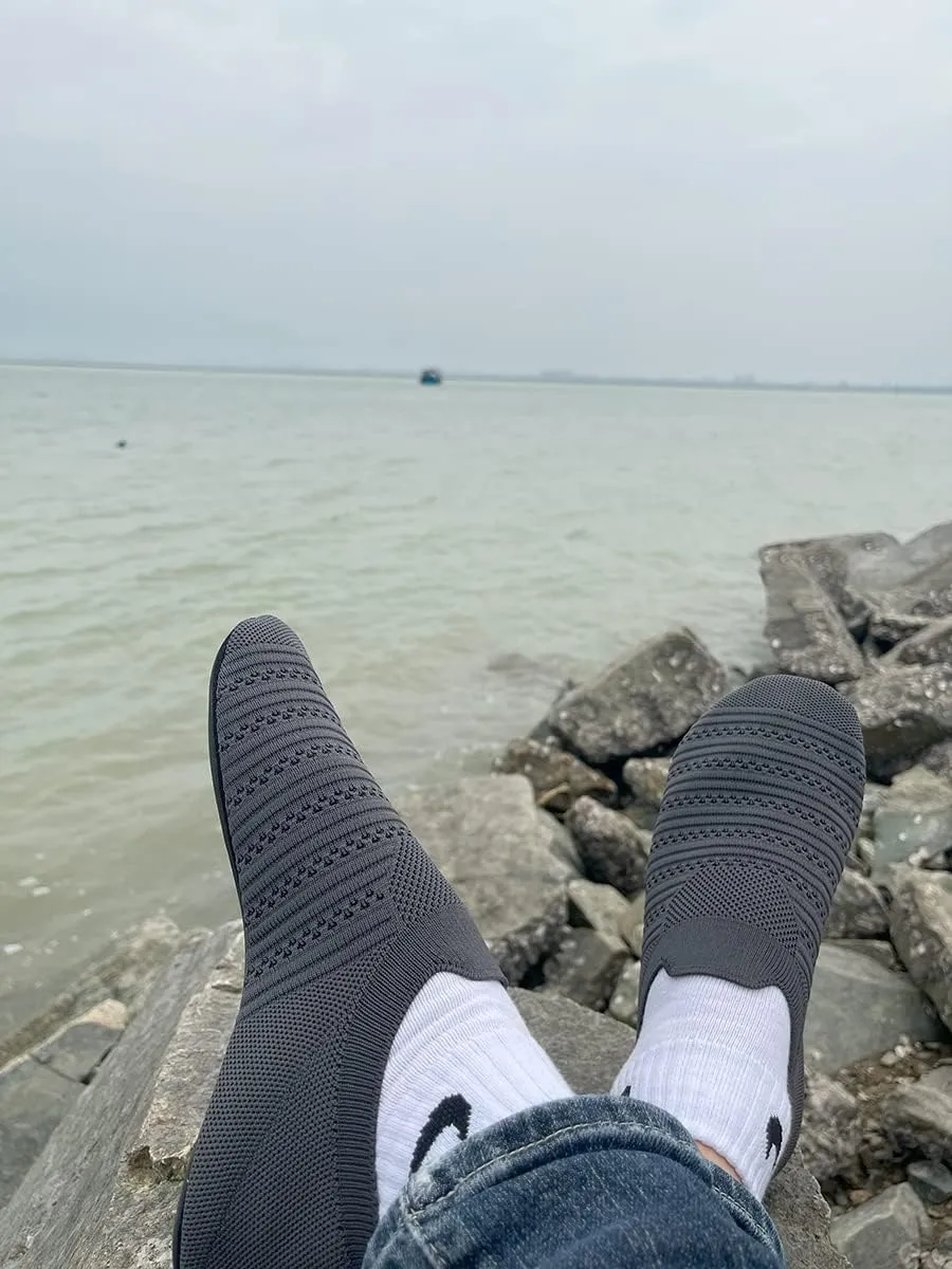 ditont Non-Slip Indoor House Slippers Lightweight Comfortable Grip House Home Shoes for Men Women