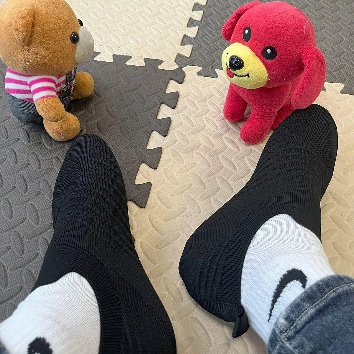 ditont Non-Slip Indoor House Slippers Lightweight Comfortable Grip House Home Shoes for Men Women