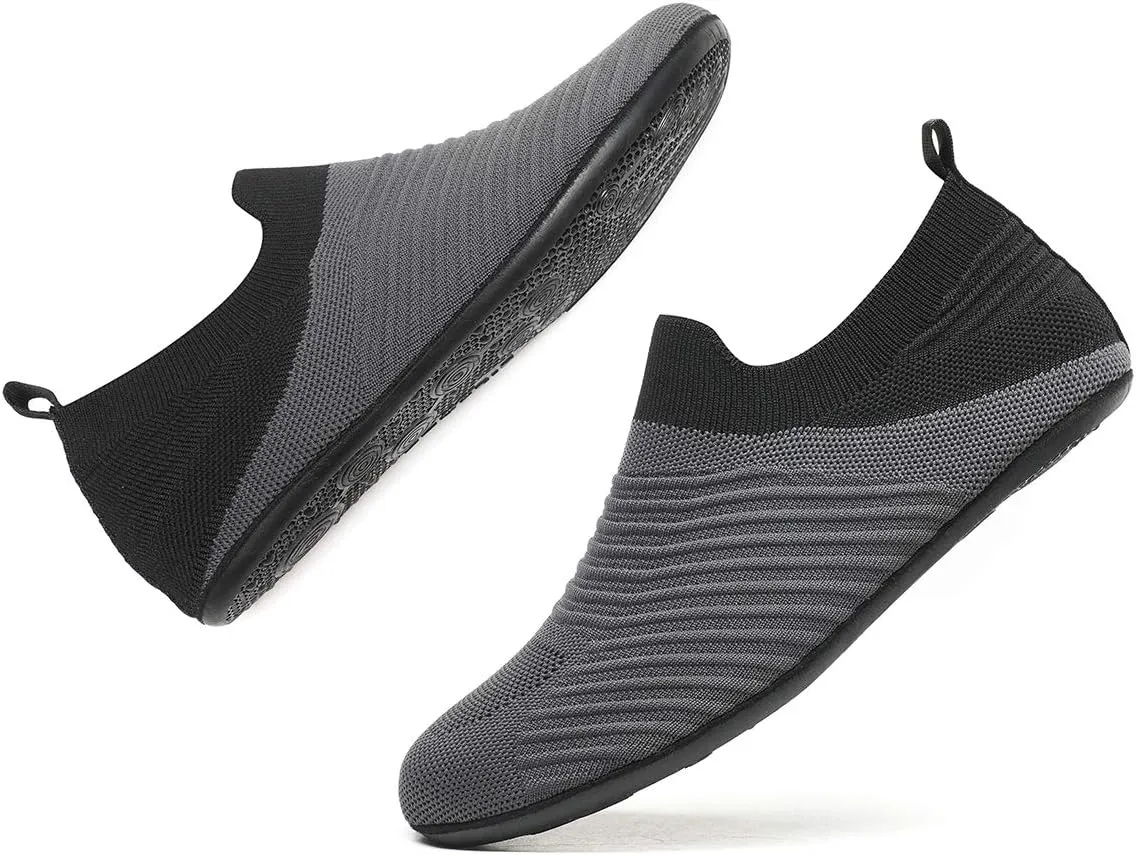 ditont Non-Slip Indoor House Slippers Lightweight Comfortable Grip House Home Shoes for Men Women