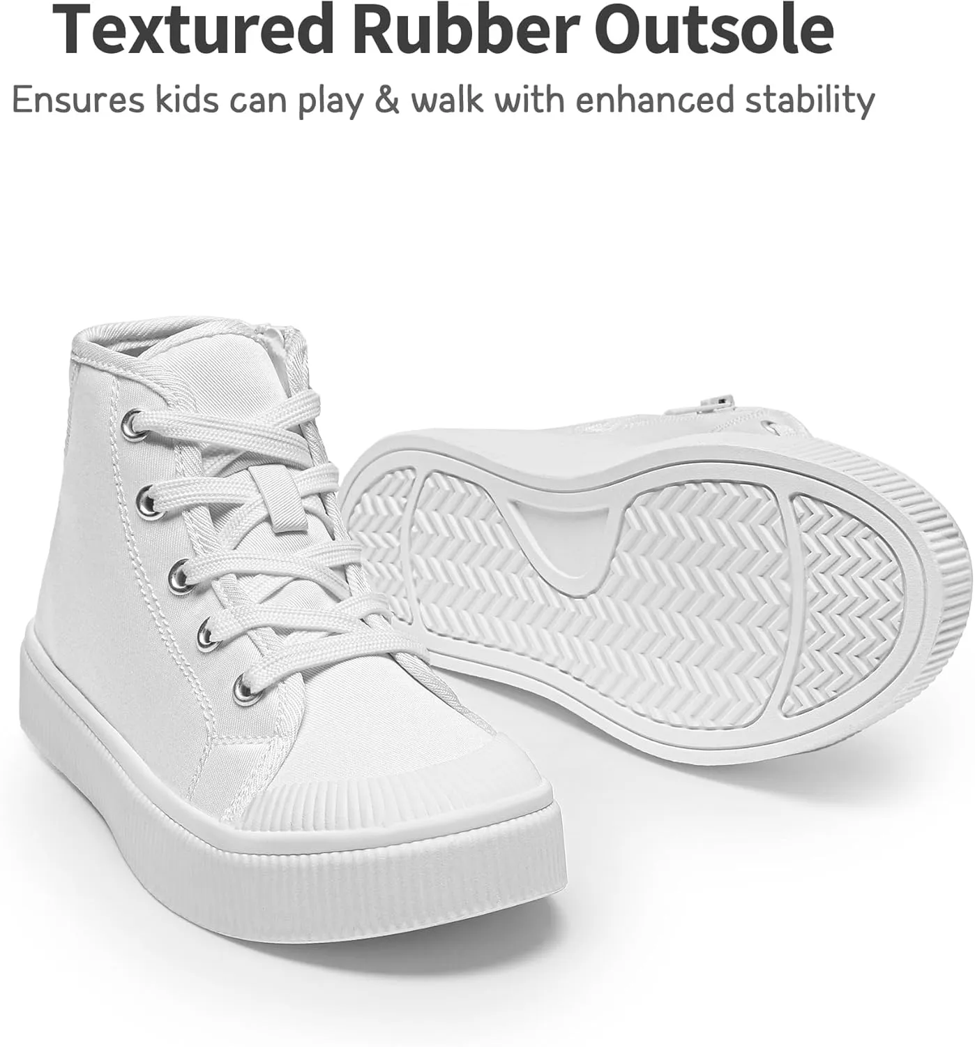 DREAM PAIRS Kids Sneakers Little Boys Girls High Top Canvas Shoes LilLegends CourtStar Casual Walking Shoes