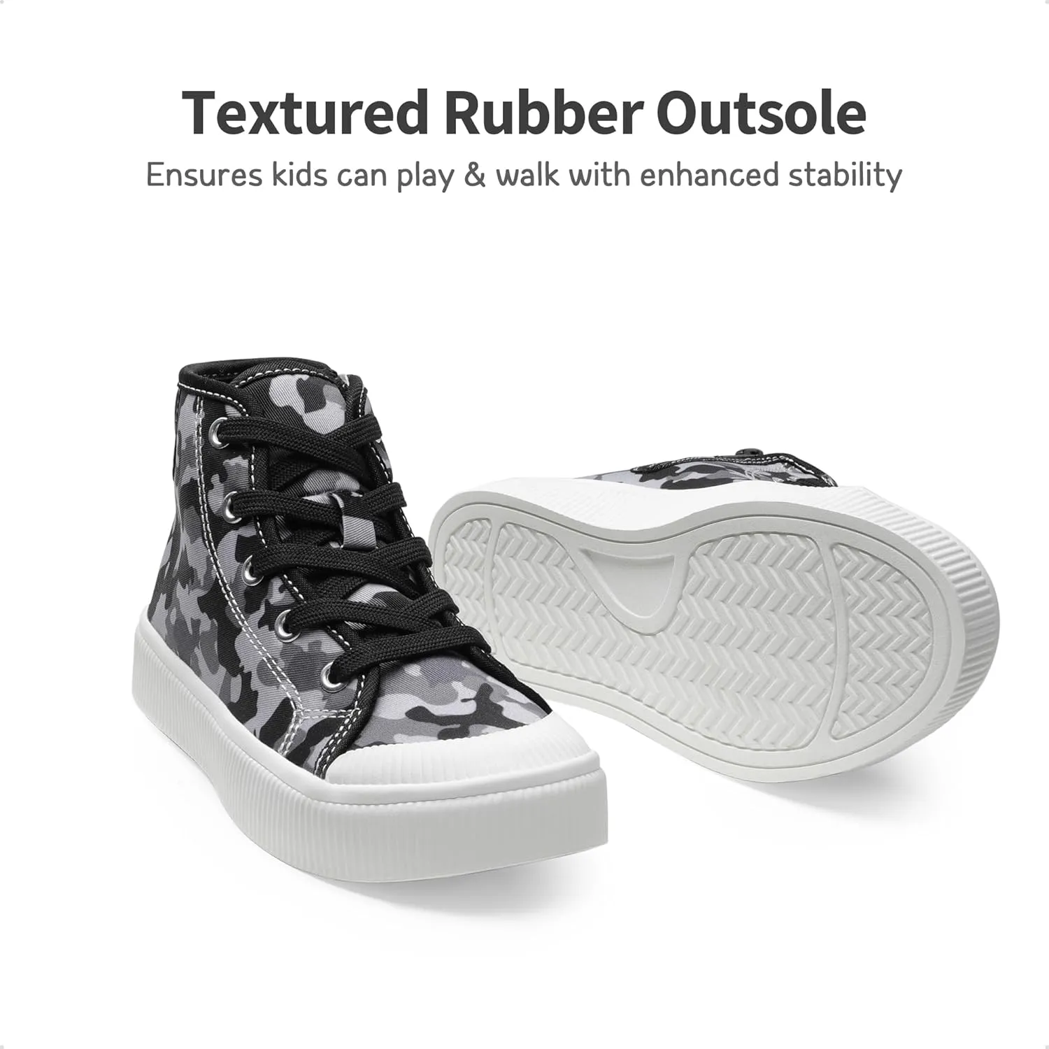 DREAM PAIRS Kids Sneakers Little Boys Girls High Top Canvas Shoes LilLegends CourtStar Casual Walking Shoes