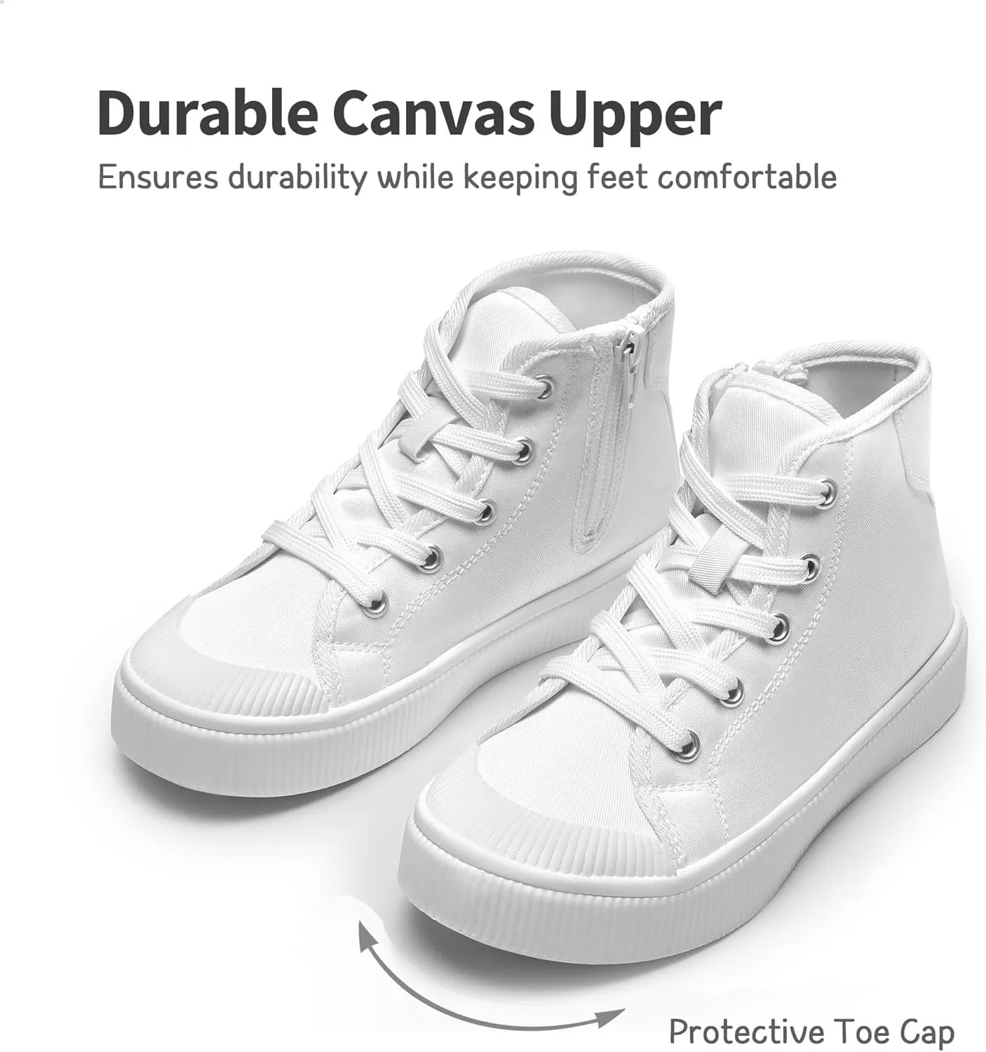 DREAM PAIRS Kids Sneakers Little Boys Girls High Top Canvas Shoes LilLegends CourtStar Casual Walking Shoes