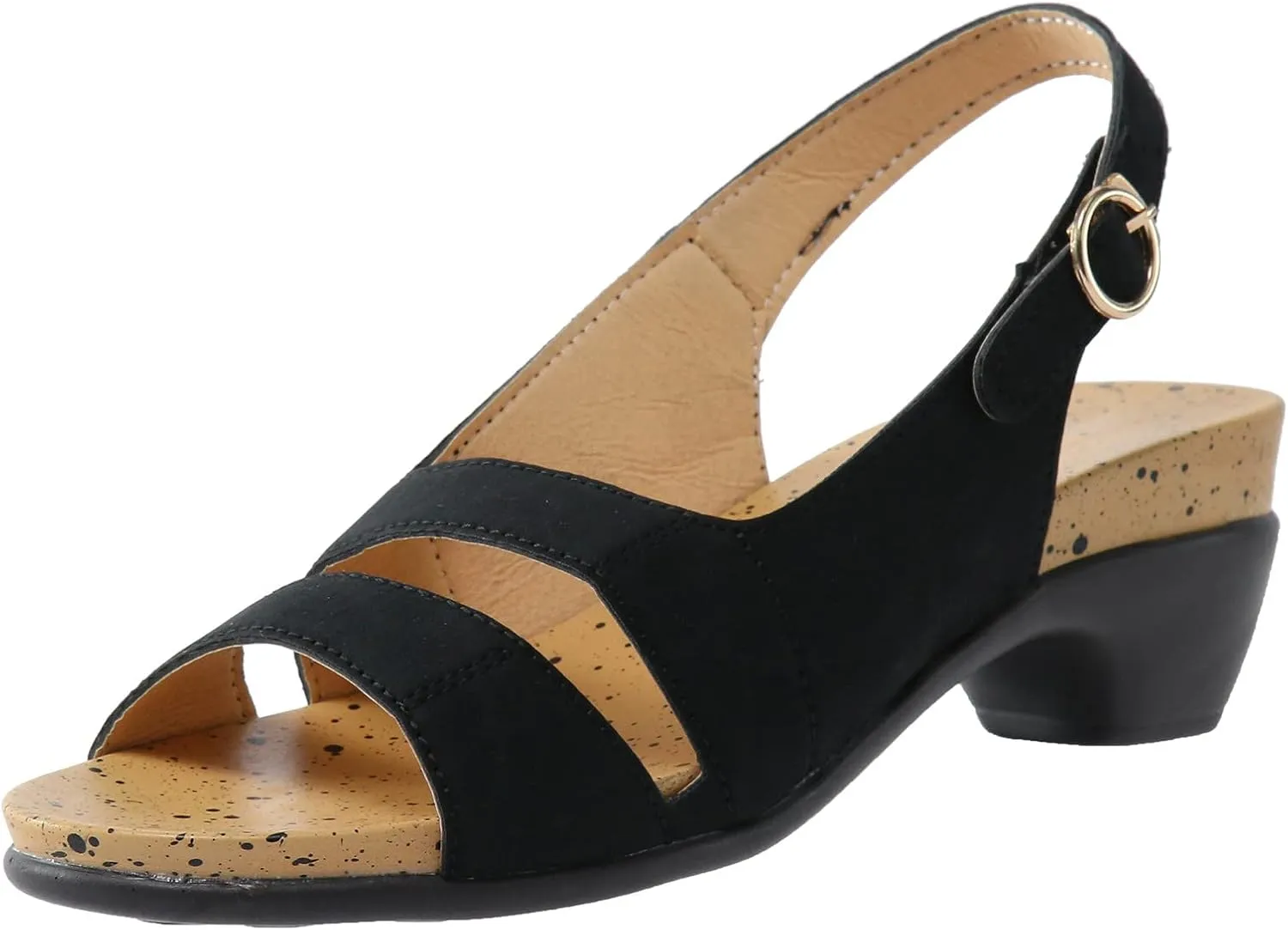 Eduavar Wedge Sandals for Women, Womens Sandals Orthopedic Sandals Dressy Open Toe Low Heel Sandals with Ankle Strap
