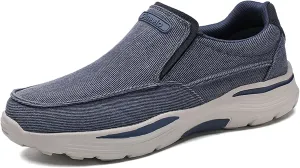 EFTCAL Men's Lightweight Comfortable Slip On Loafers,Breathable Anti-Slip Outdoor Casual Canvas Shoes Fashion Sneaker